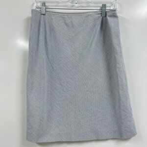 J.Crew Size 6 Gray White Herringbone A-Line Skirt Classic Workwear Preppy